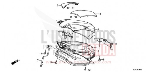 COUVERCLE BAGAGES NC700XDD de 2013